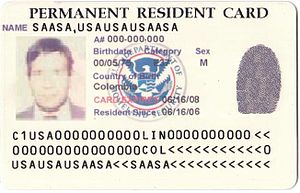 U.S. permanent resident card