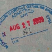 Штамп о приеме в паспорт США