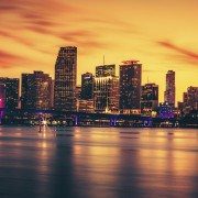 Orașul Miami la apus de soare