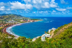 Panoramic view of Saint Kitts from Timothy Hill