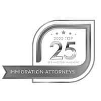 25 佳移民律师奖章。. 