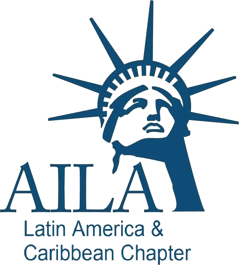 美国国际法协会拉丁美洲和加勒比分会徽标。.