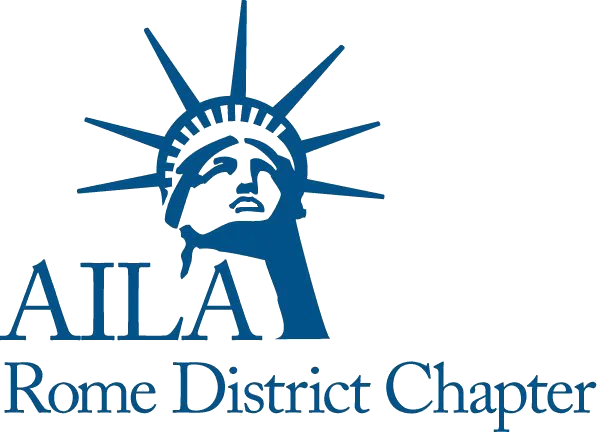 美国国际法协会罗马区分会徽标。. 